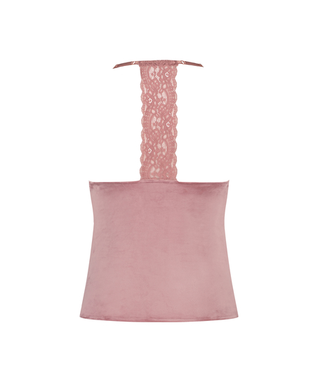 Velours Lace cami, pink
