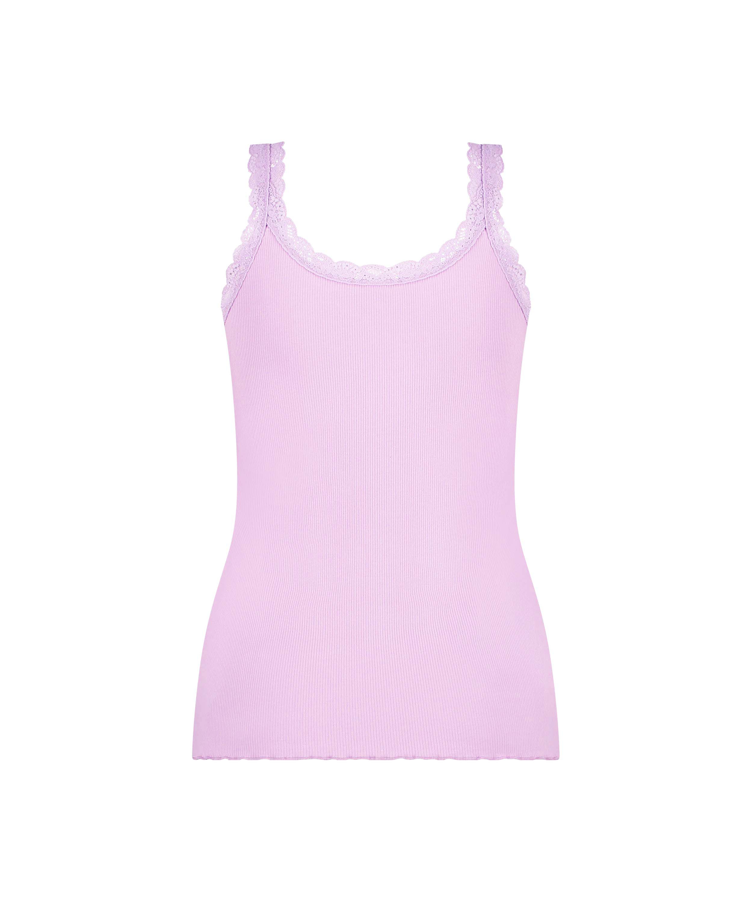 Singlet Rib Lace, Lilla, main