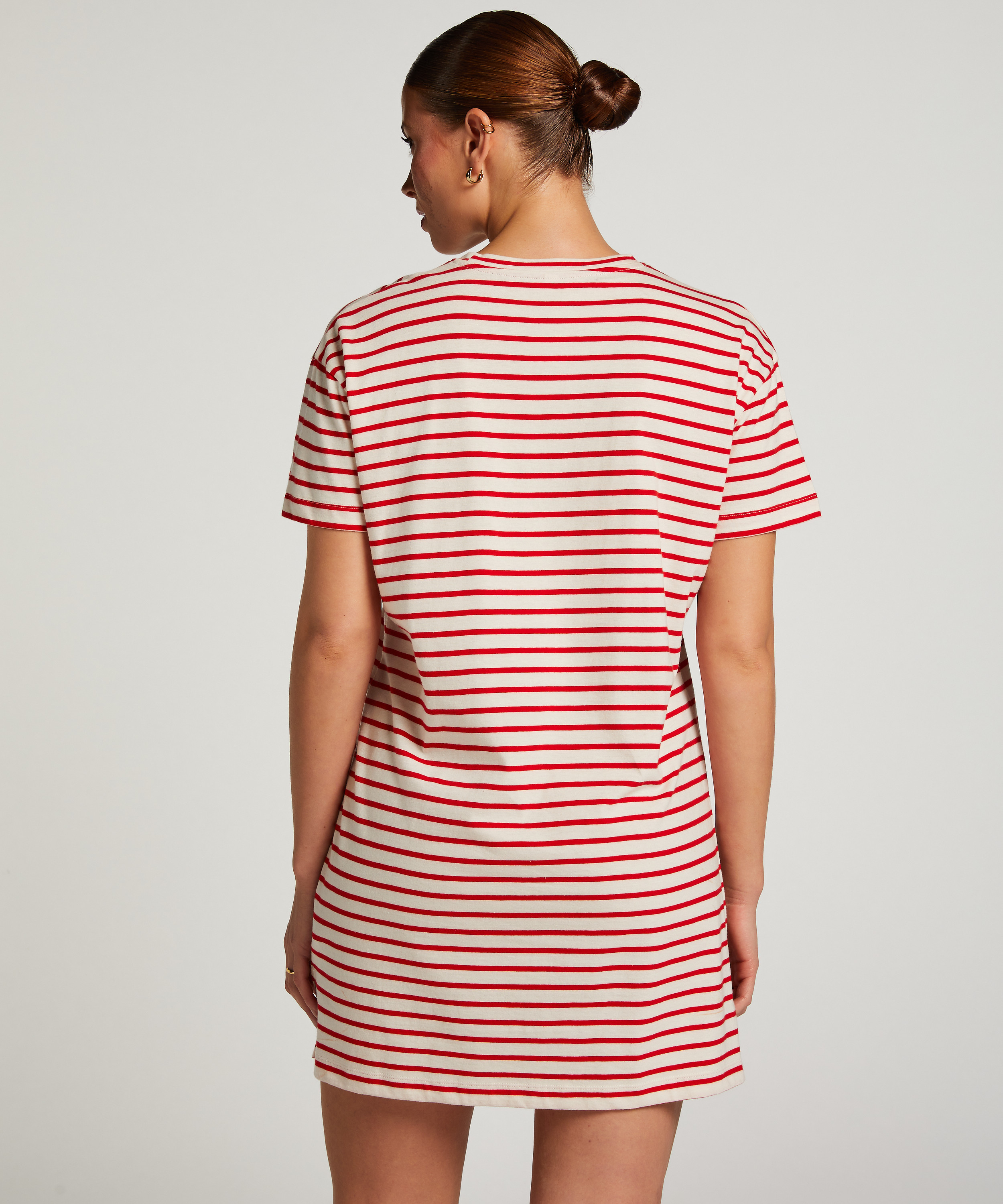 Natskjorte rund hals, R&oslash;d, main