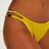 Højt udskåret bikinitrusse Bahamas Rebecca Mir, gul