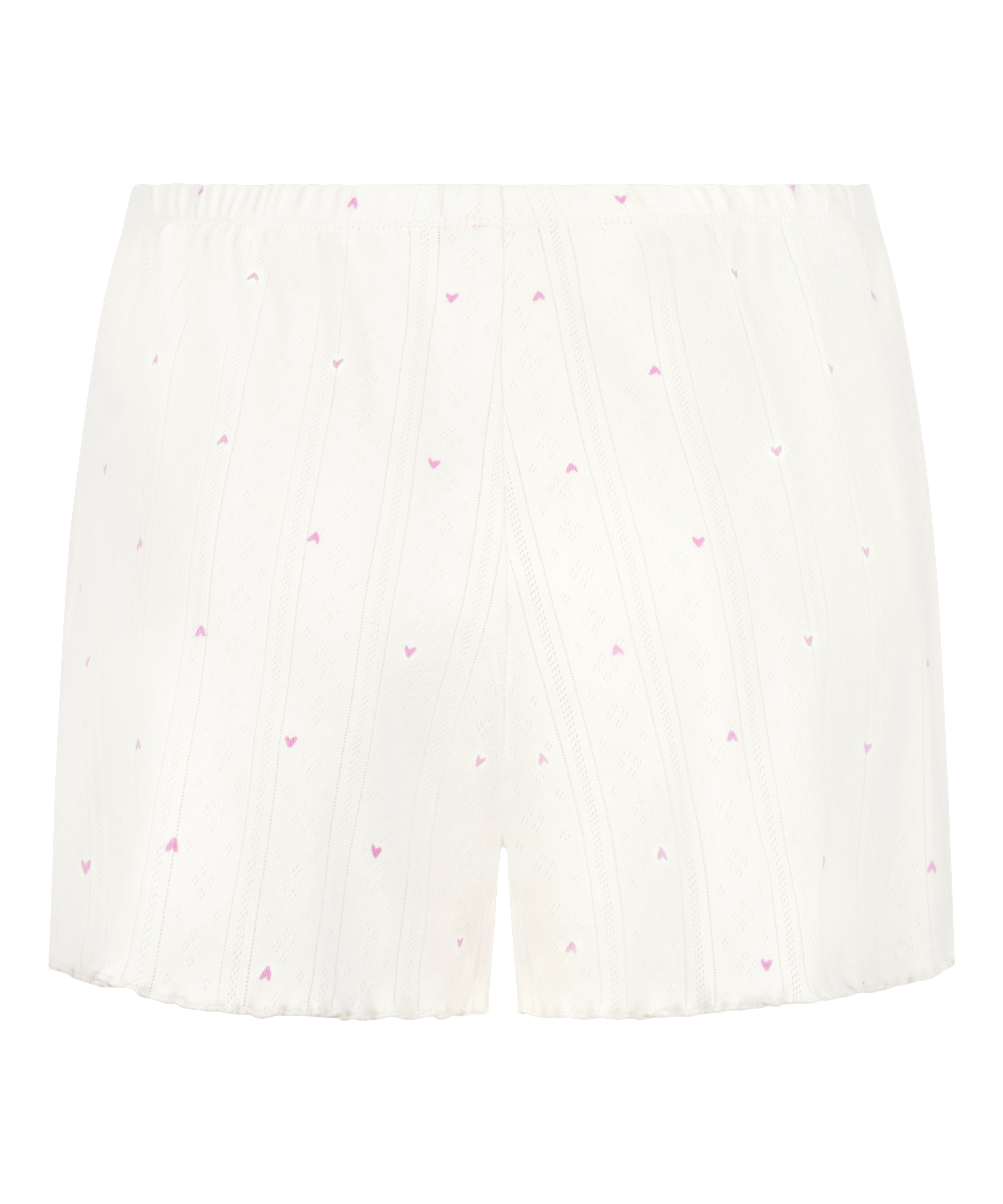 Pointelle shorts, Hvid, main