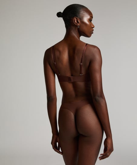 Formstøbt stropløs bøjle-bh Jane, Brun