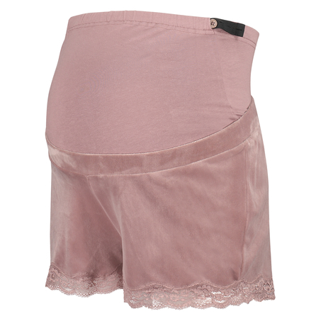 Graviditetsshorts Velour, pink