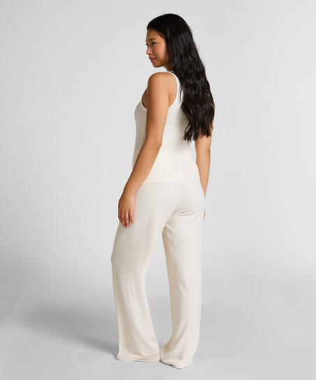 Singlet b&oslash;rstet jersey rib, Hvid