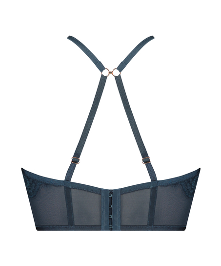 Formstøbt push-up longline bøjle-bh Margaret Lucy Hale, Blå