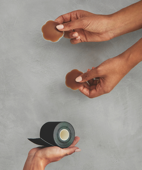 Brystvorteskjulere af silikone, Brun