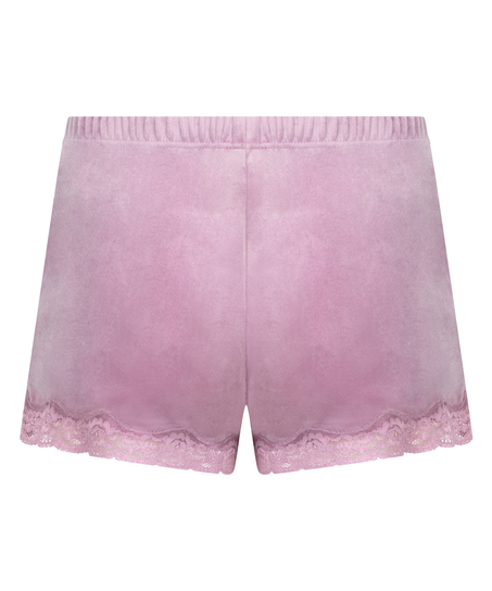 Shorts velour Lace, Lilla