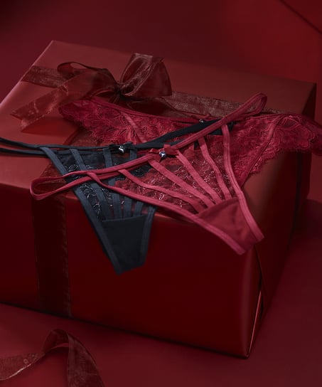 3-pack g-streng, R&oslash;d