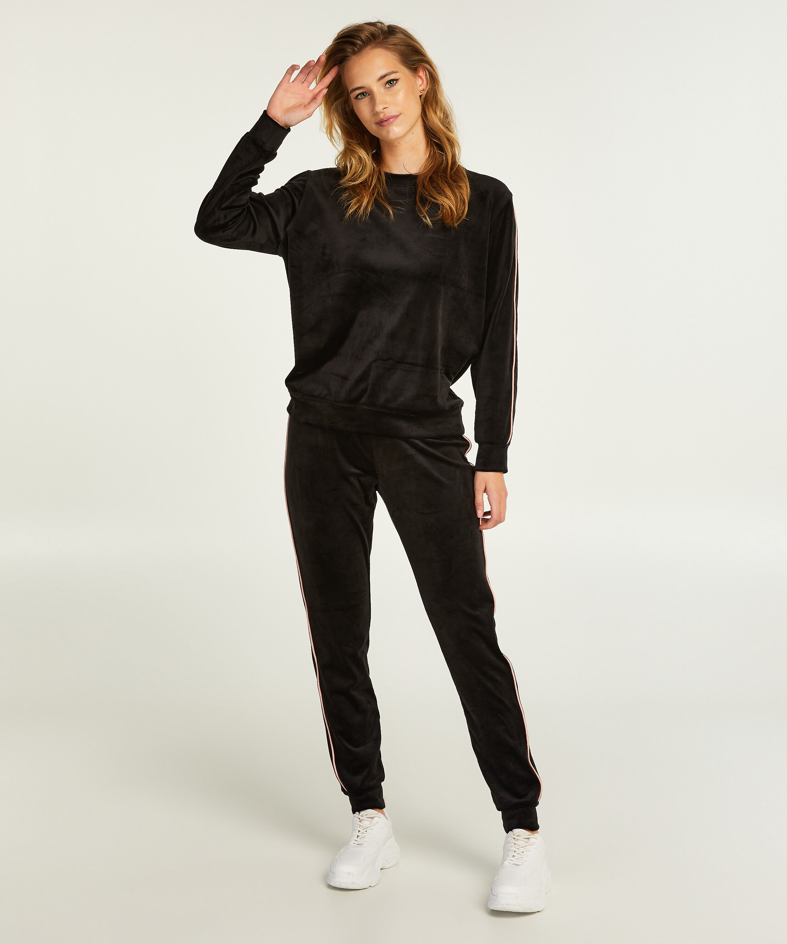 Jogger Velours, Sort