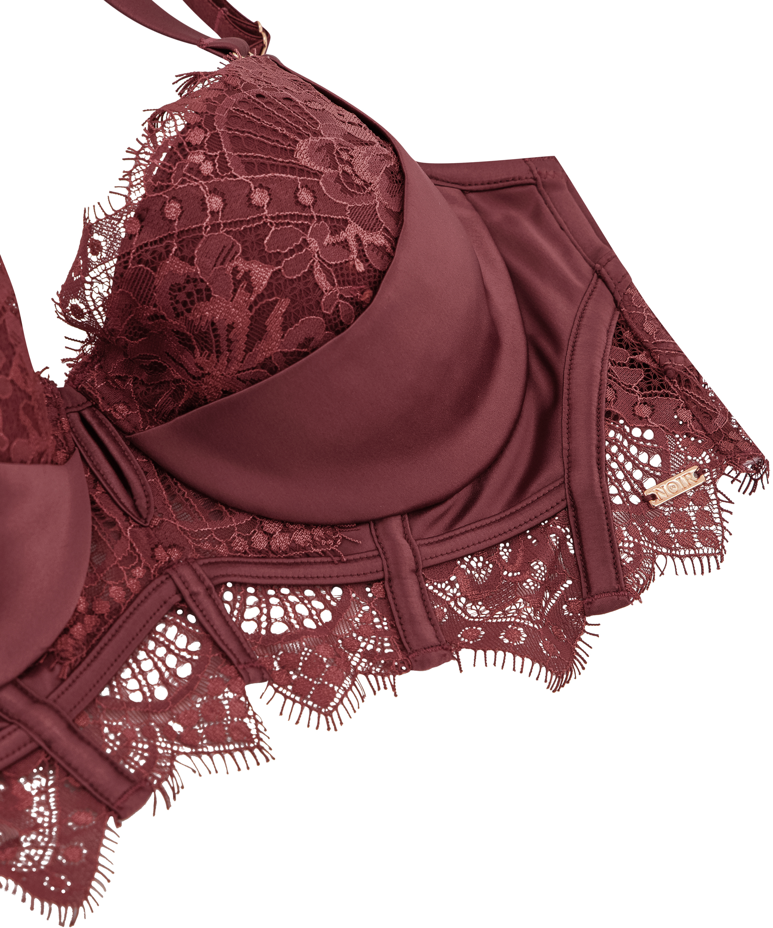 Formstøbt longline-bøjle-bh Zoe, Rød, main