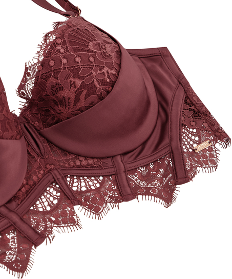 Formstøbt longline-bøjle-bh Zoe, Rød