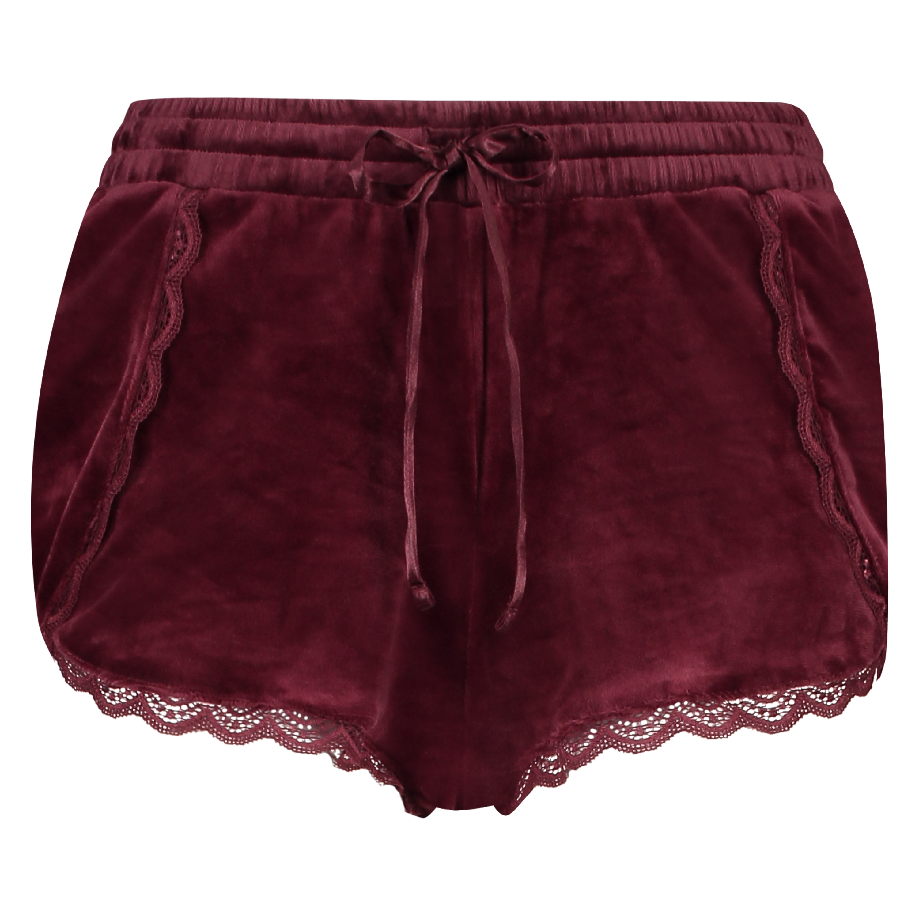 Velours Lace shorts, R&oslash;d, main