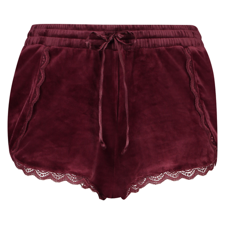 Velours Lace shorts, R&oslash;d