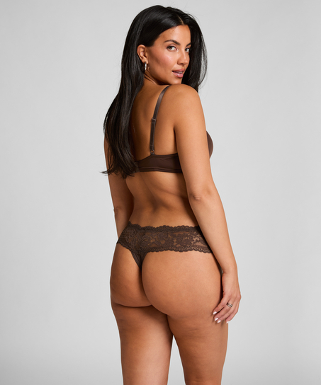 Florence Lace hipster g-streng, Brun
