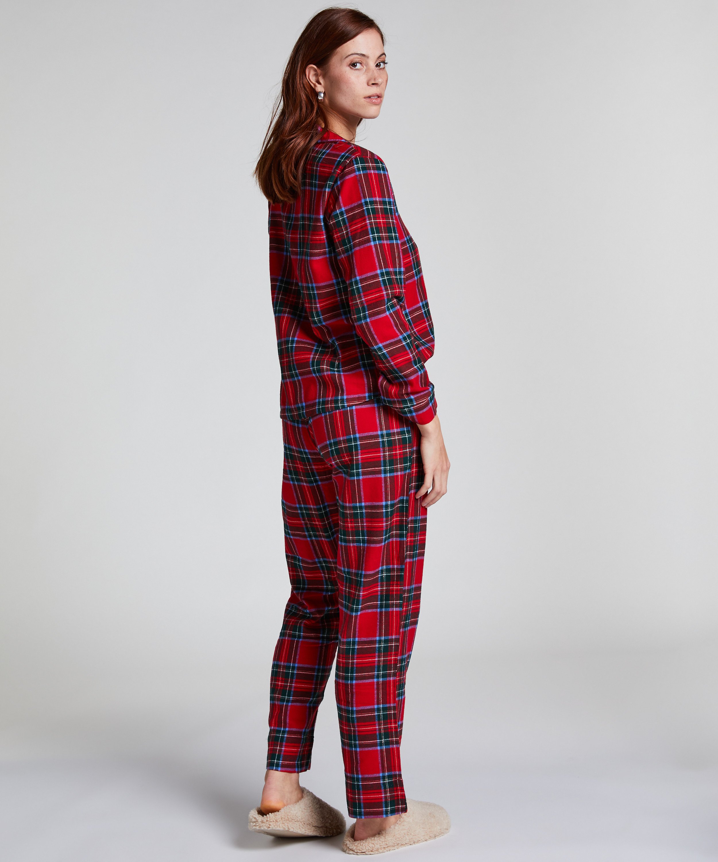 Pyjamass&aelig;t Flannel, R&oslash;d, main