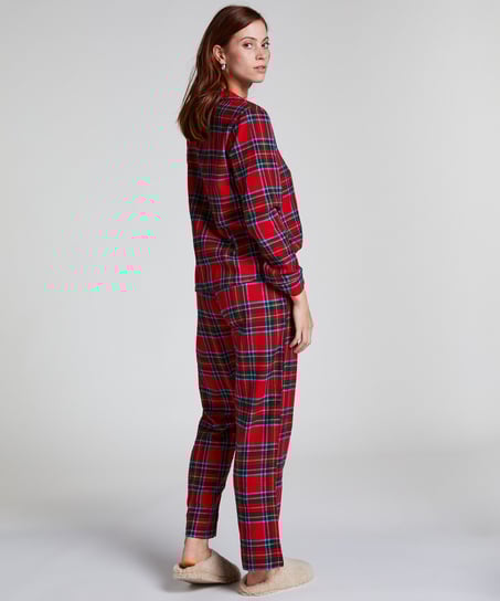 Pyjamass&aelig;t Flannel, R&oslash;d
