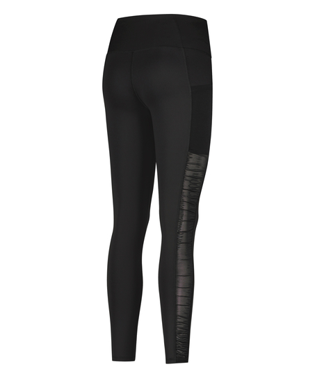 HKMX Sport leggings med h&oslash;j talje Ruched, sort