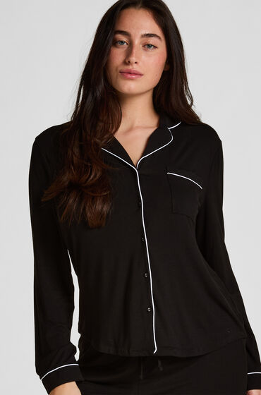 Hunkemöller Langærmet jerseyjakke Essential Sort