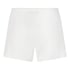 Ribstrikkede shorts, Hvid