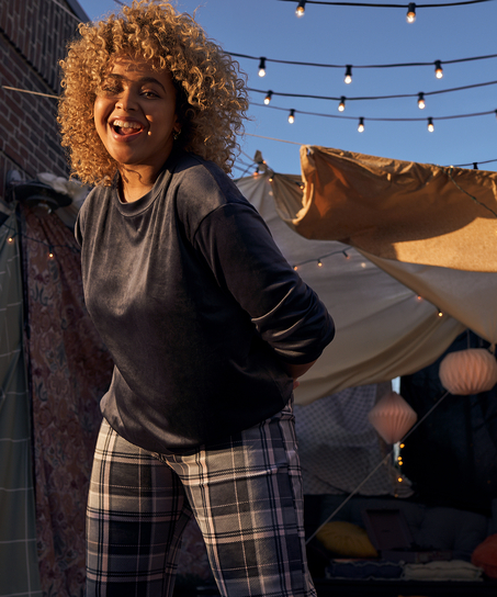 Velour pyjamassæt, Grå