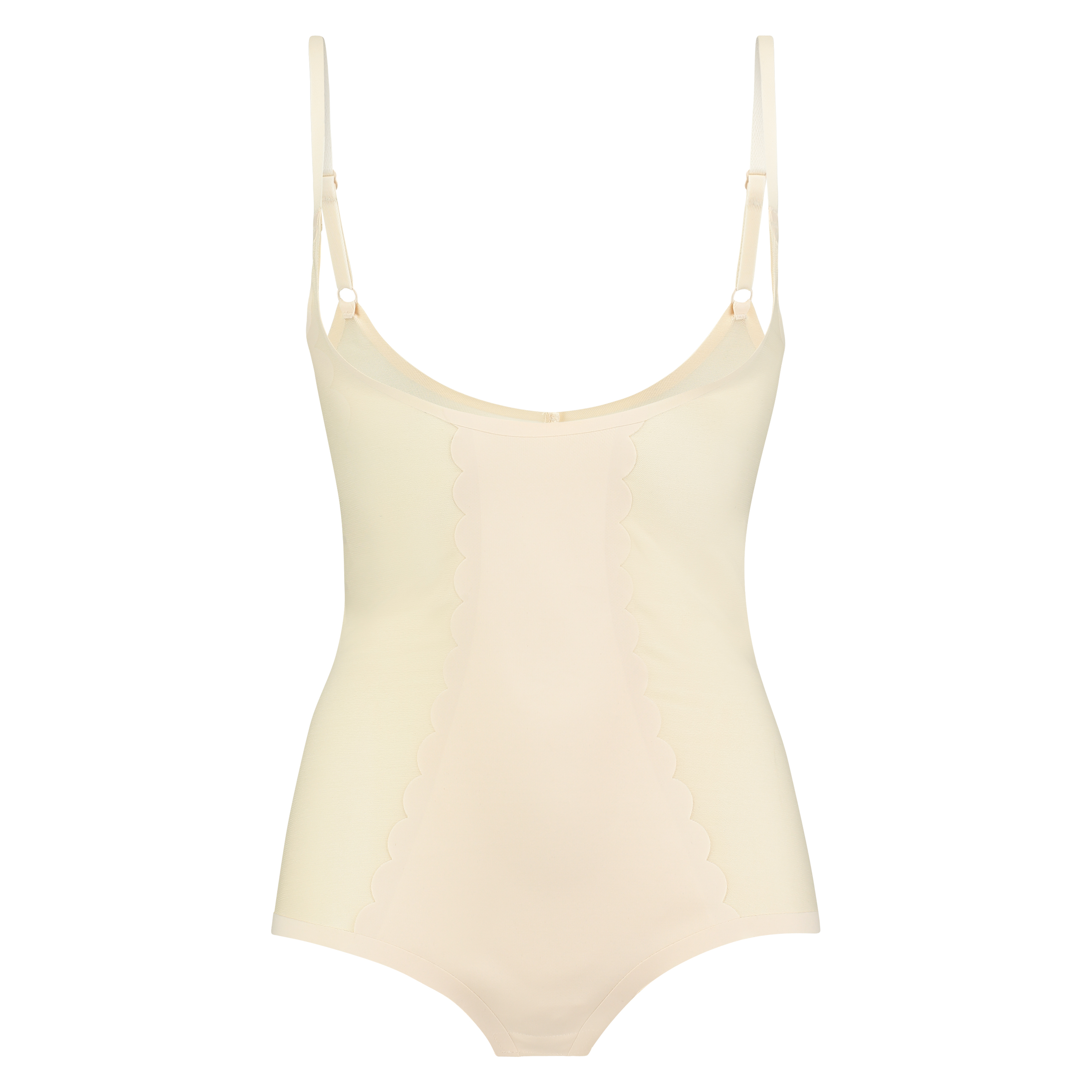 Opstrammende body i scuba-stof - Level 3, Beige, main