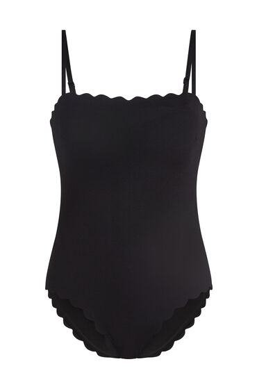 Hunkemöller Badedragt Bandeau Scallop Sort