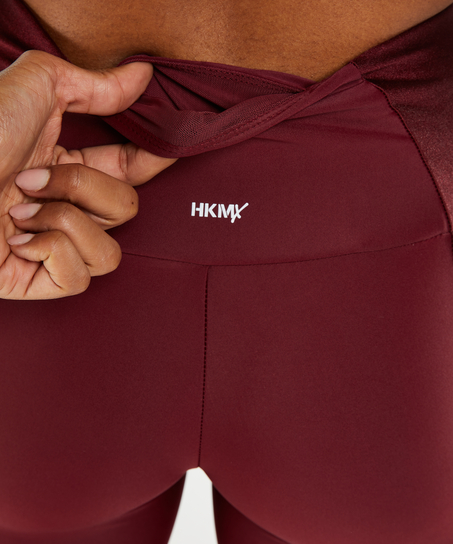 HKMX High waisted sportsleggings Shine On, R&oslash;d