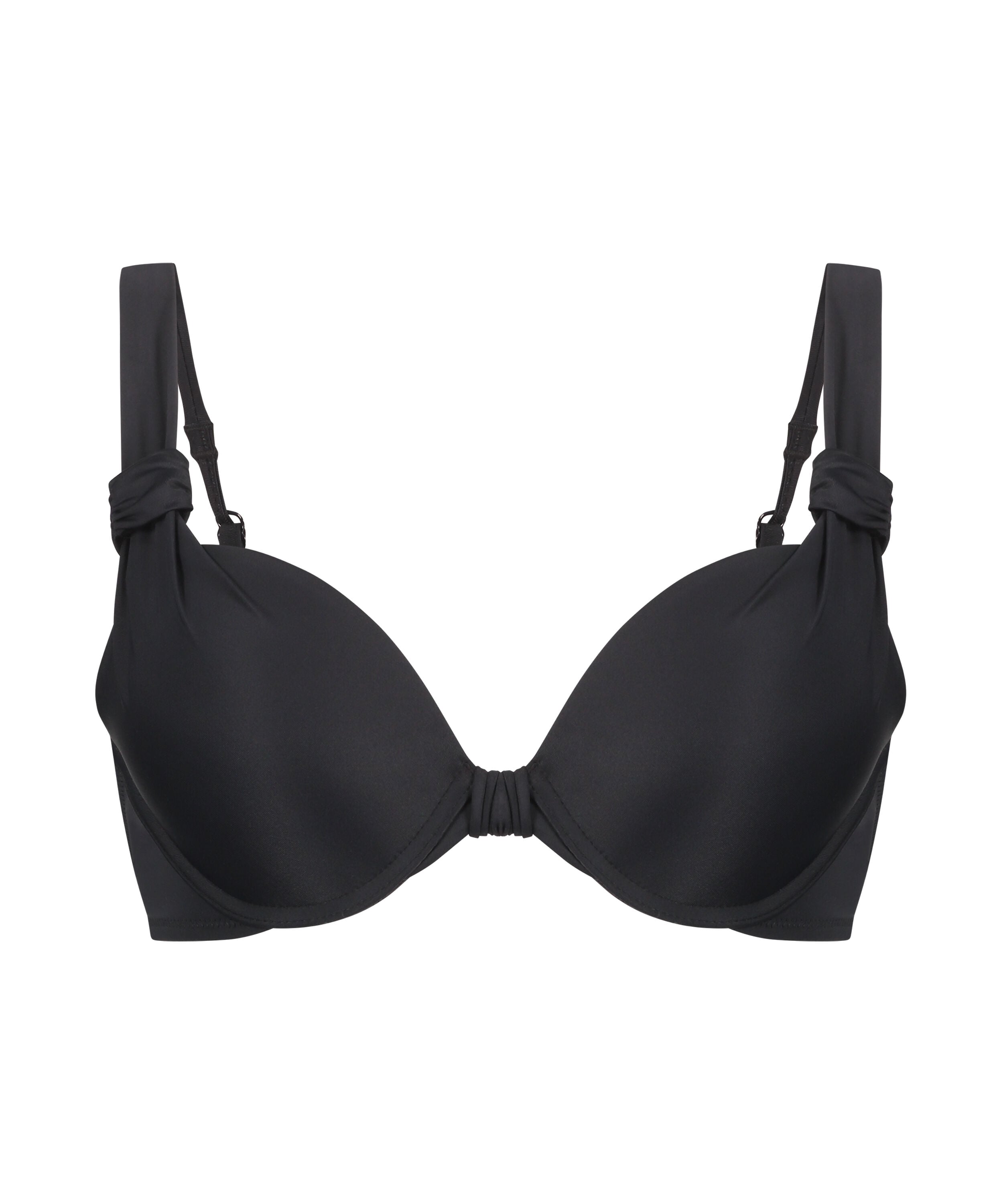 Luxe formstøbt bikinitop med bøjle Størrelse E +, Sort