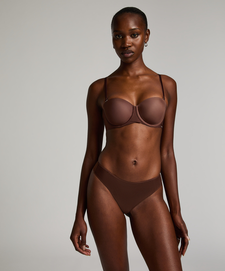 Stripe Mesh usynlig g-streng, Brown