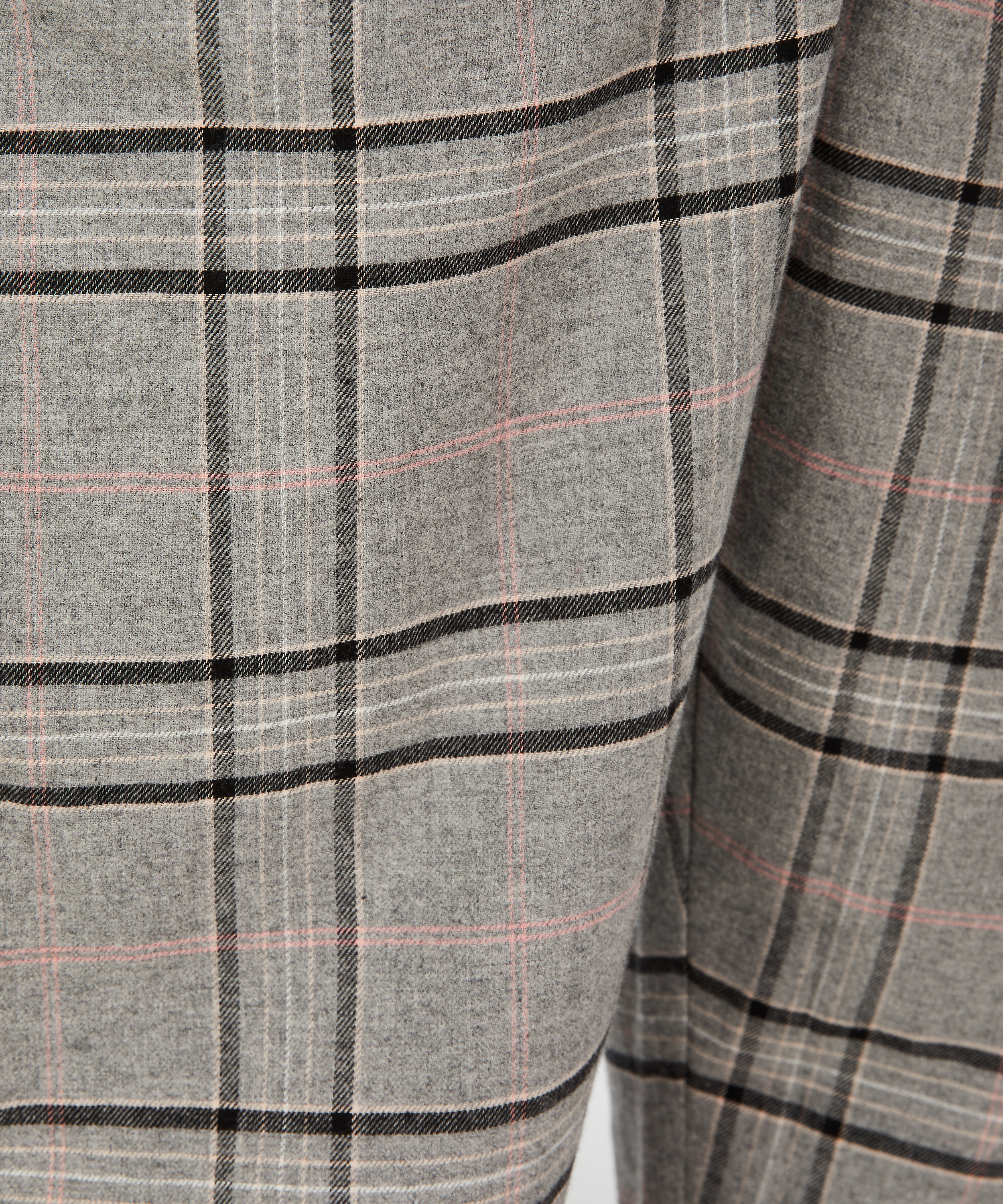 Petite Twill ternede pyjamasbukser, Gr&aring;, main