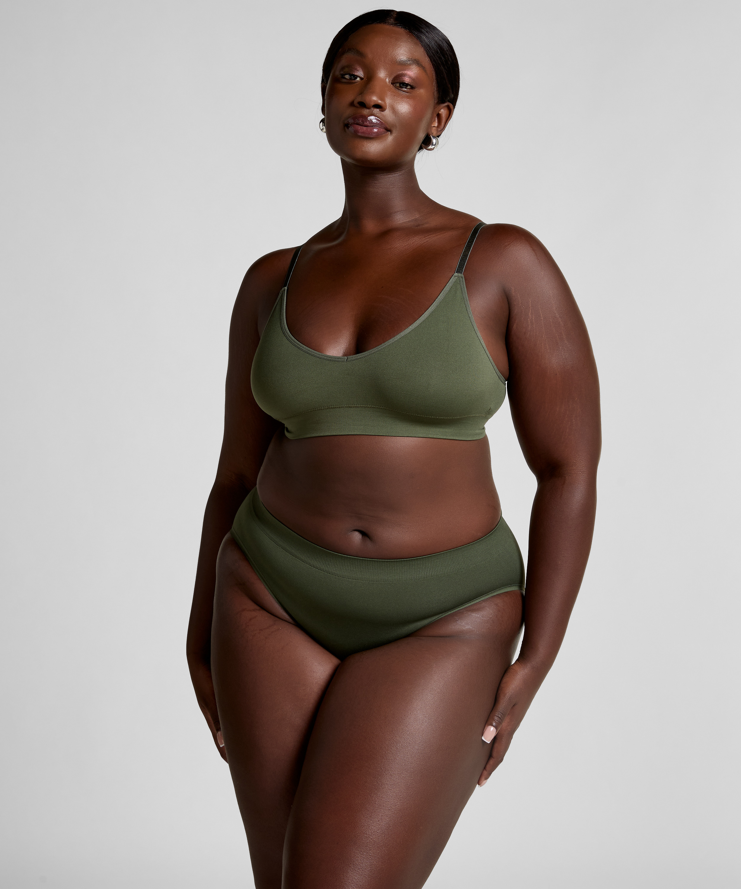 Dide trekantsbralette, Grøn, main