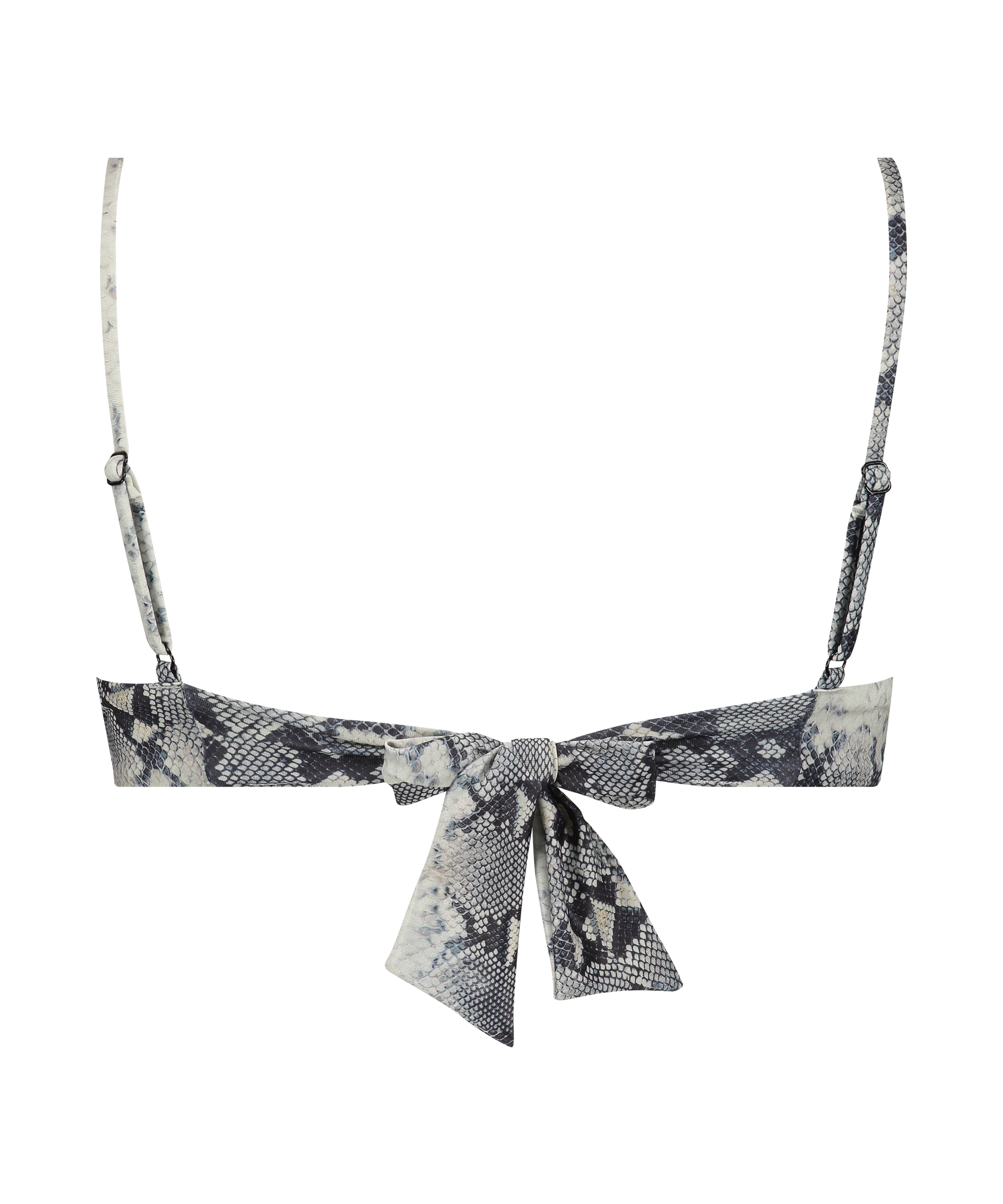 Ikke-formstøbt bikinitop med bøjle Snake, Sort, main