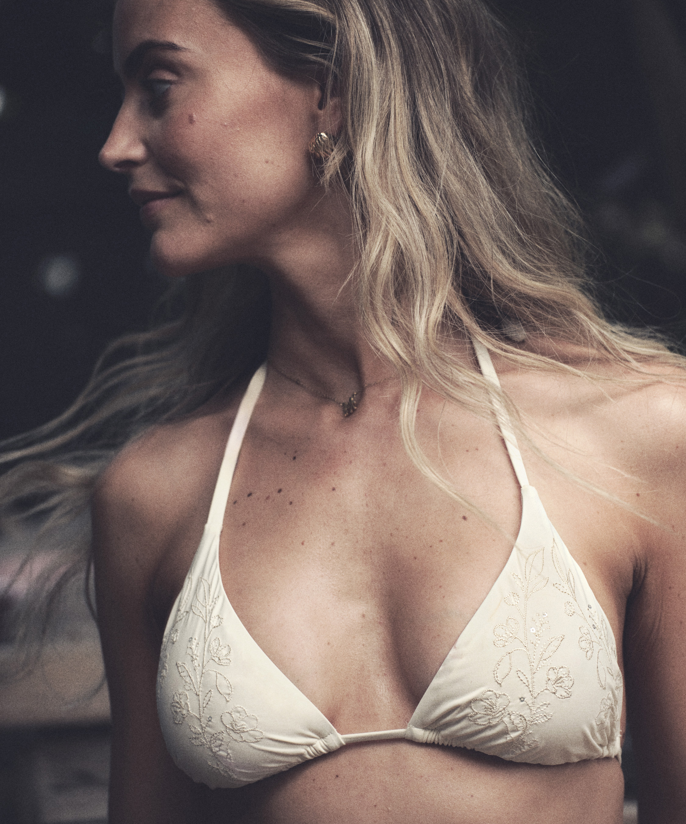 Giselle trekantsbikinitop, Hvid, main