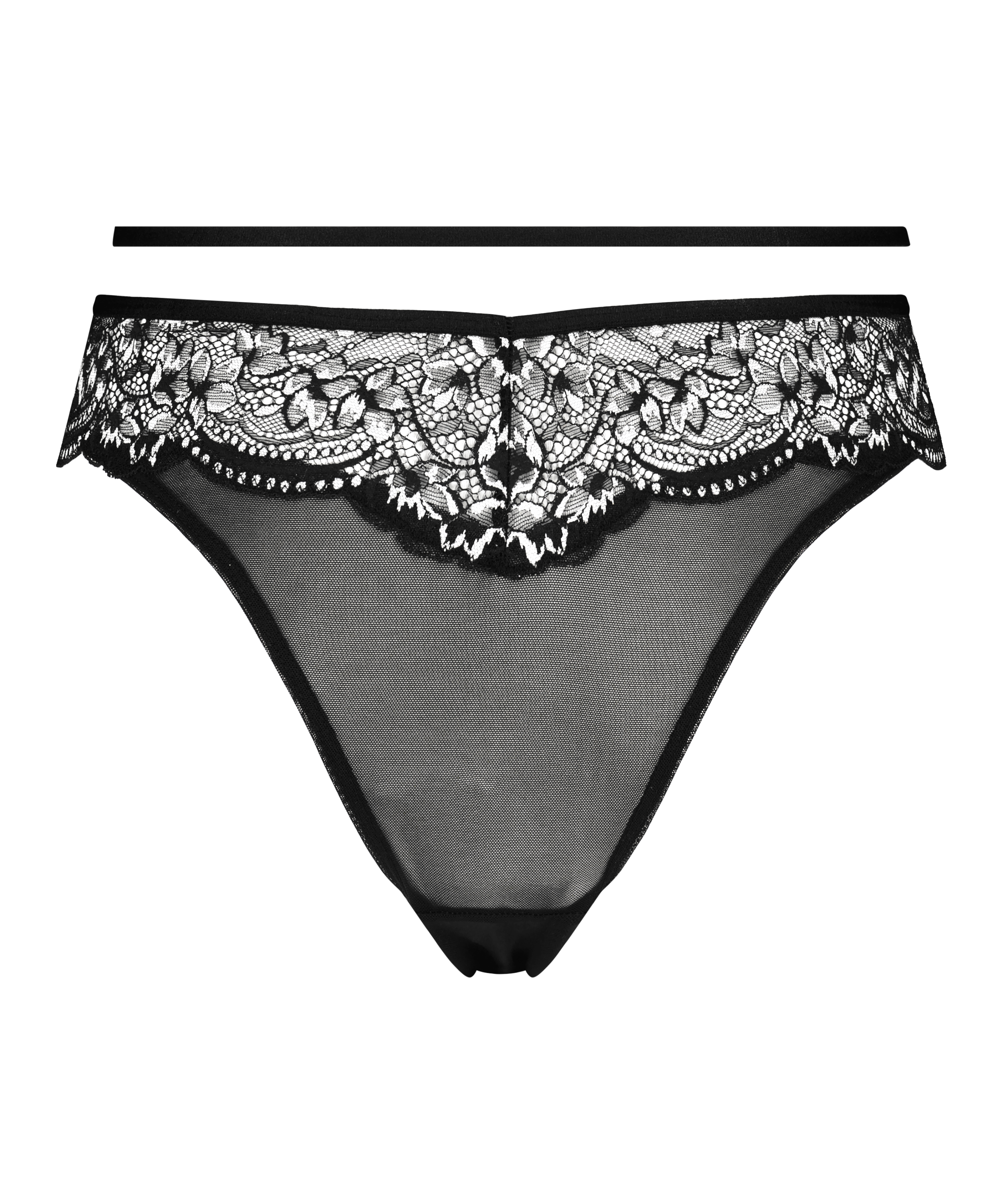 Brasiliansk trusse med h&oslash;j benudsk&aelig;ring Kirsty, sort, main