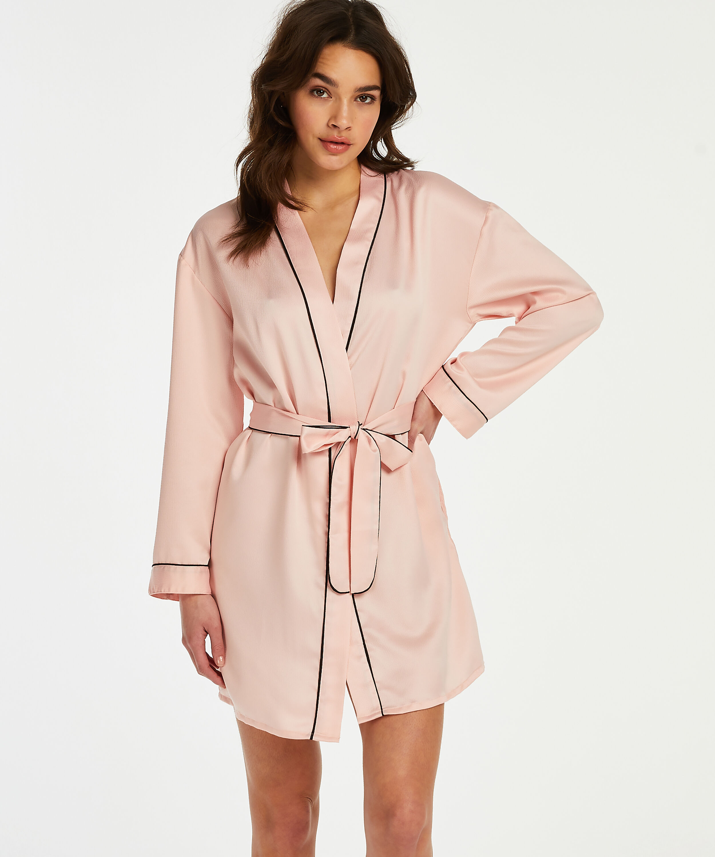 Satin kimono, pink