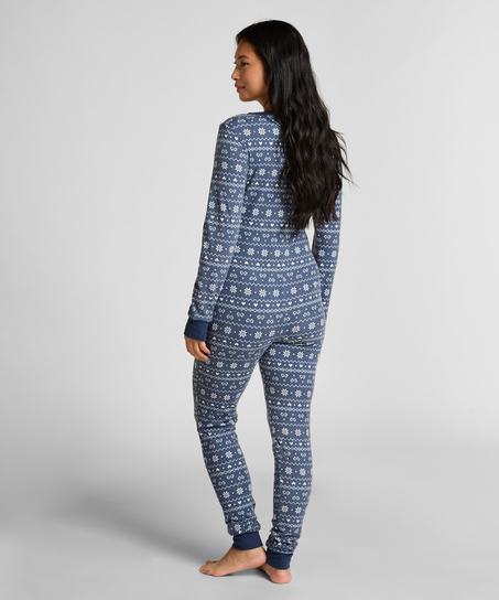 Fairisle Onesie-jumpsuit jersey, Bl&aring;