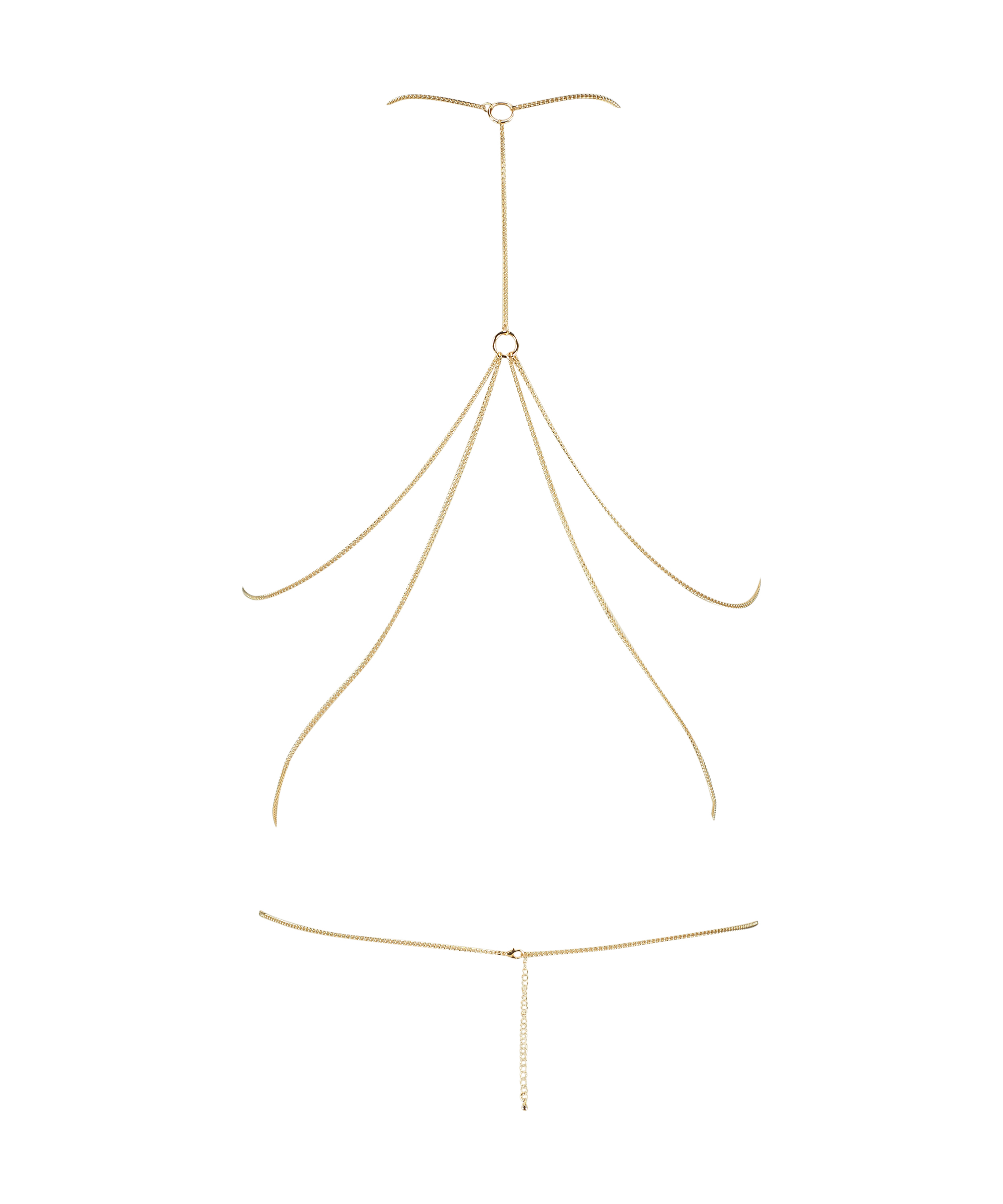 Mesh-bralette Metal, gul, main