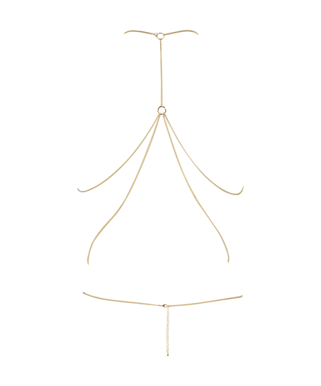 Mesh-bralette Metal, gul