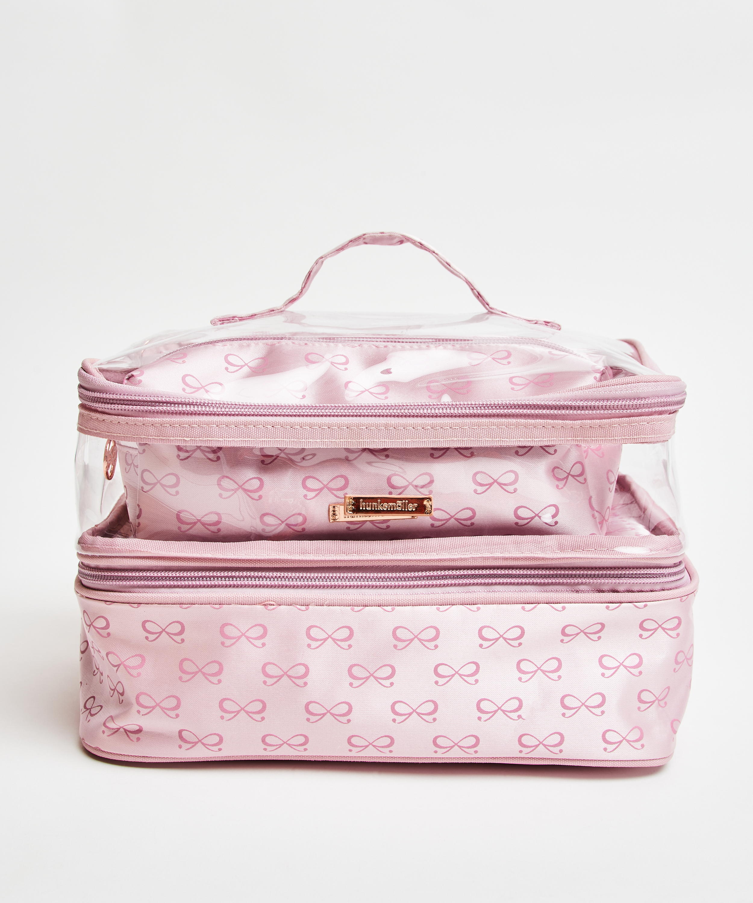 3-pak makeuptaske, pink, main