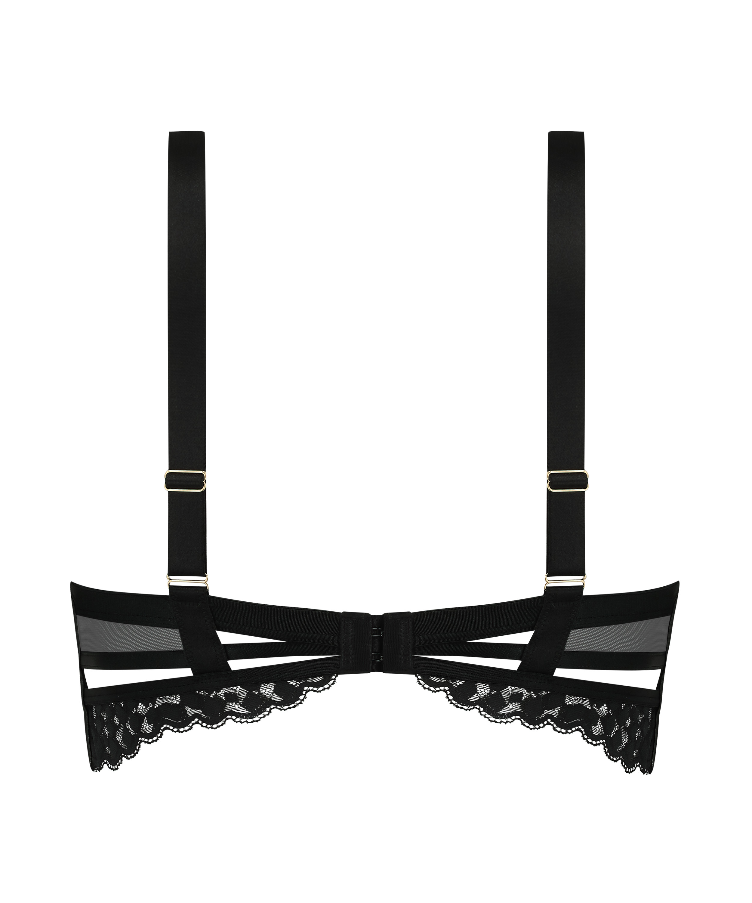 Formstøbt longline-bøjle-push-up-bh Desire, Sort, main