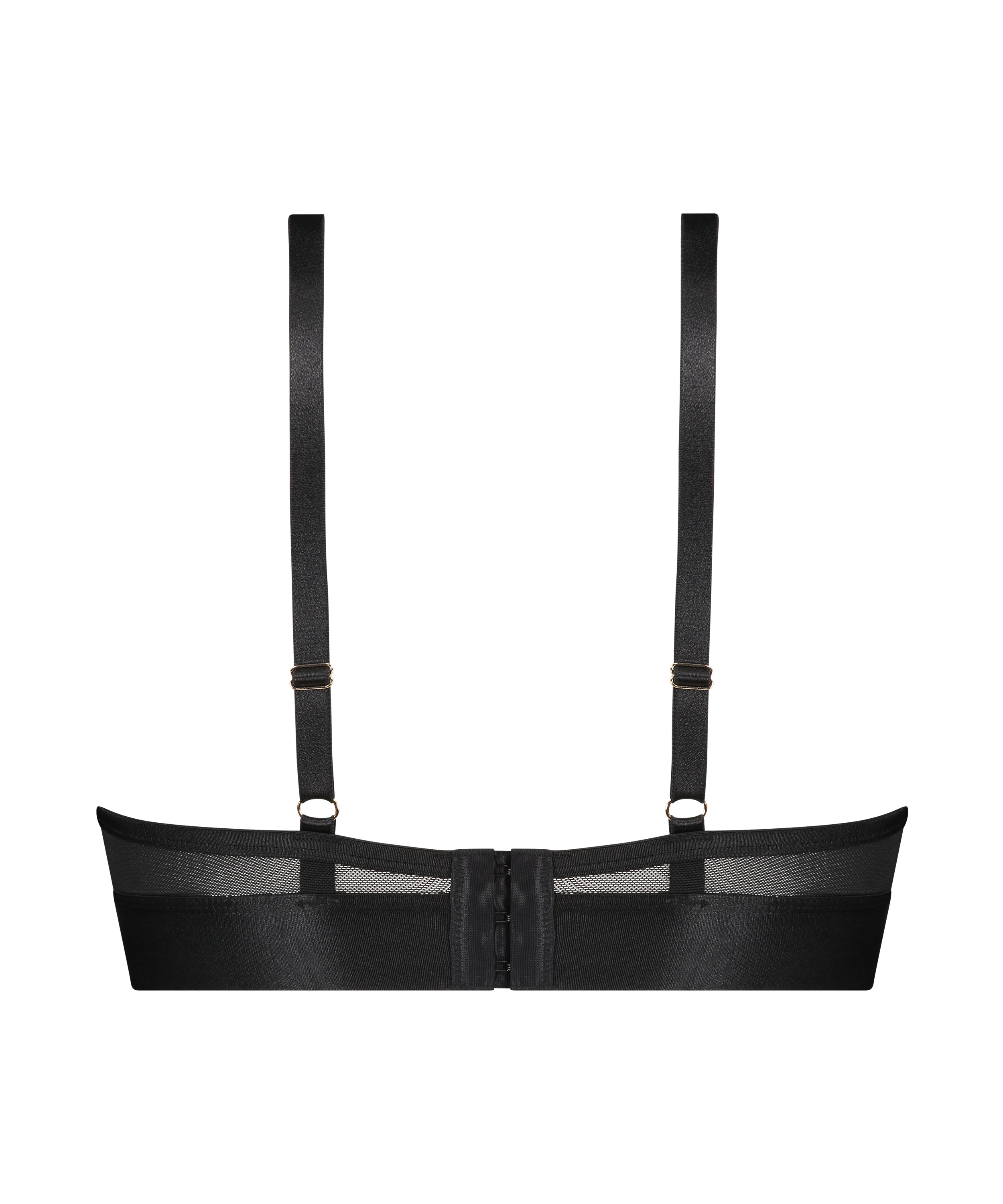 Ikke-formstøbt longline bøjle-bh Pleasure, Sort, main