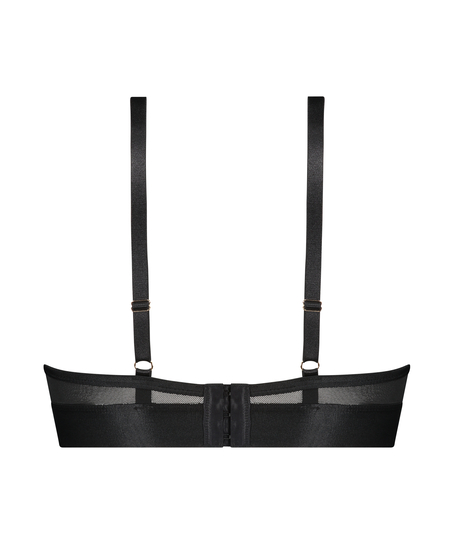 Ikke-formstøbt longline bøjle-bh Pleasure, Sort