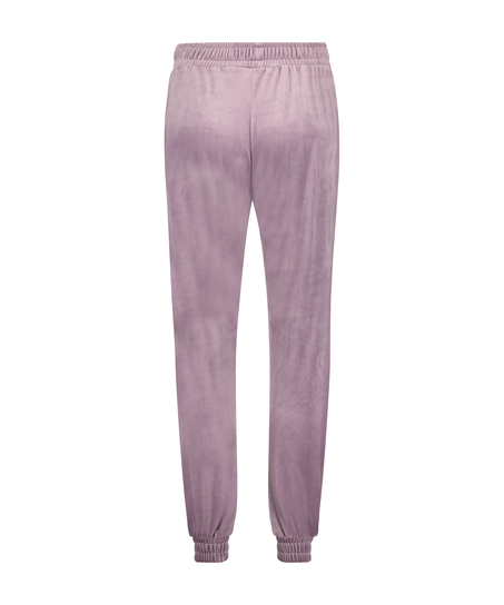 Tall joggingbukser velour, lilla