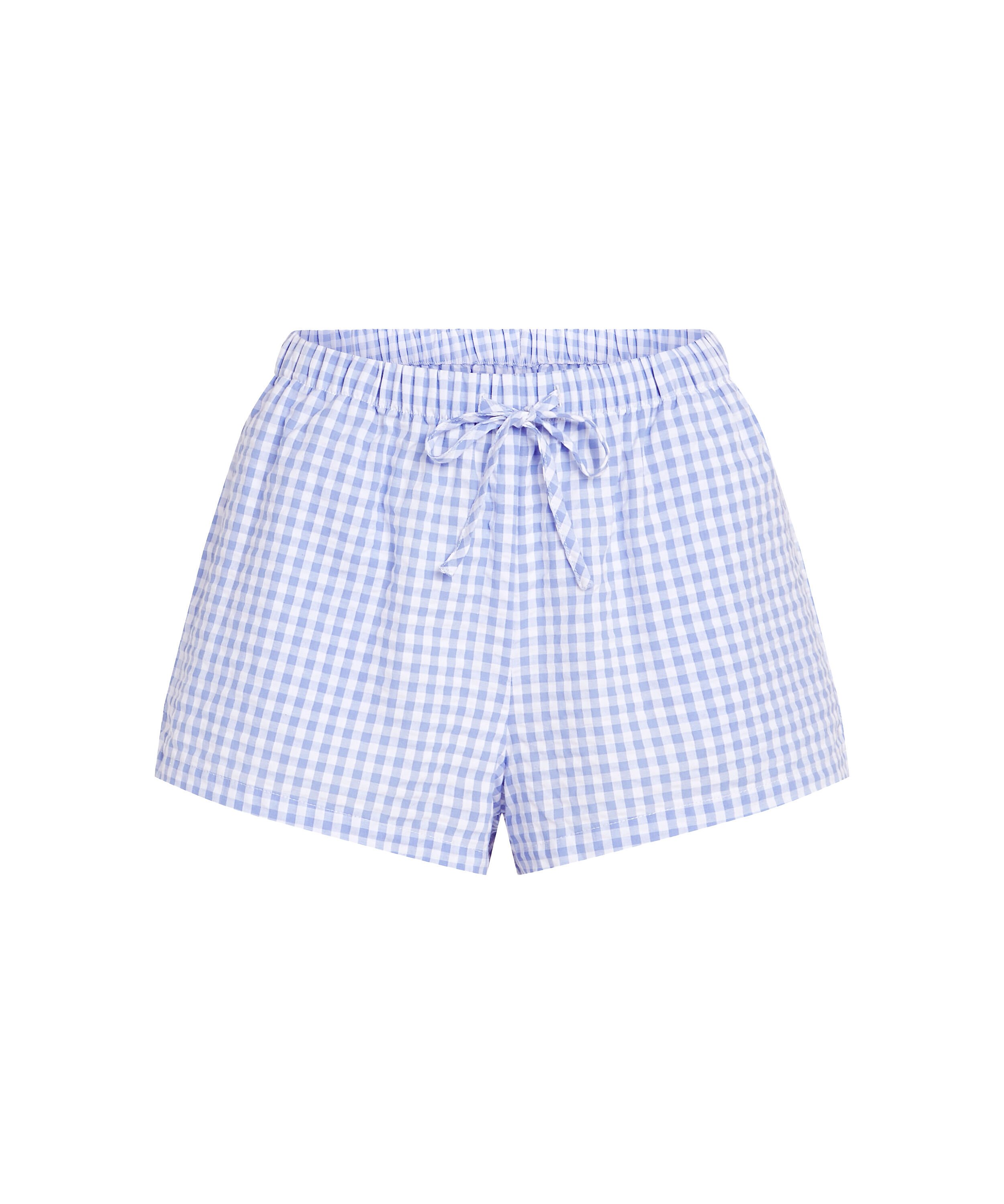 Shorts Seersucker, Bl&aring;