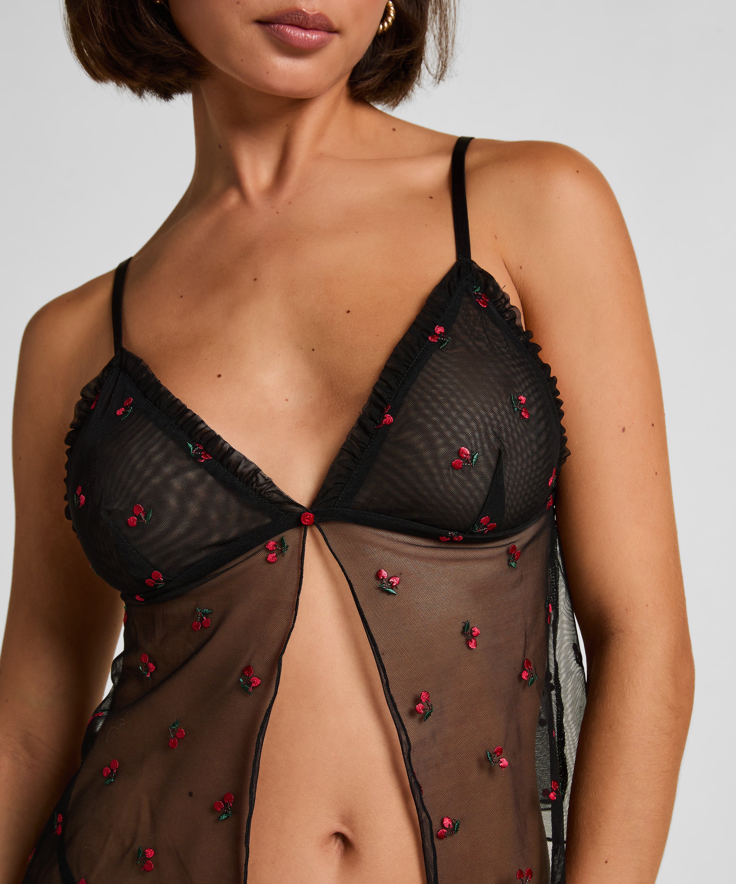 Chelsey cami i mesh, Sort, main