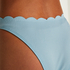 Højt udskåret bikinitrusse Scallop, blå