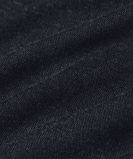 super soft bådhals bluse med cashmere, Sort