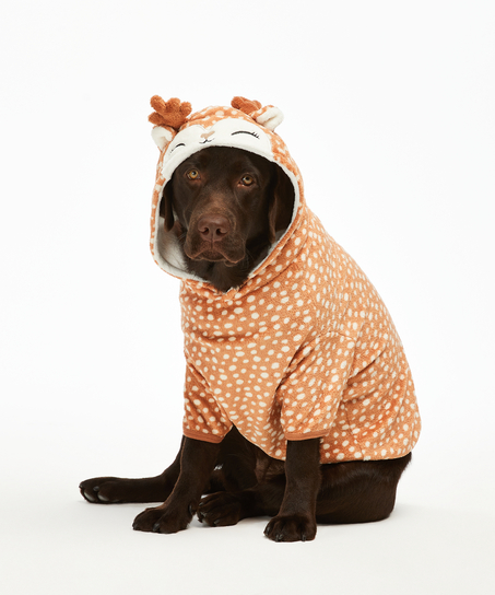Fleece hunde-onesie, Brun