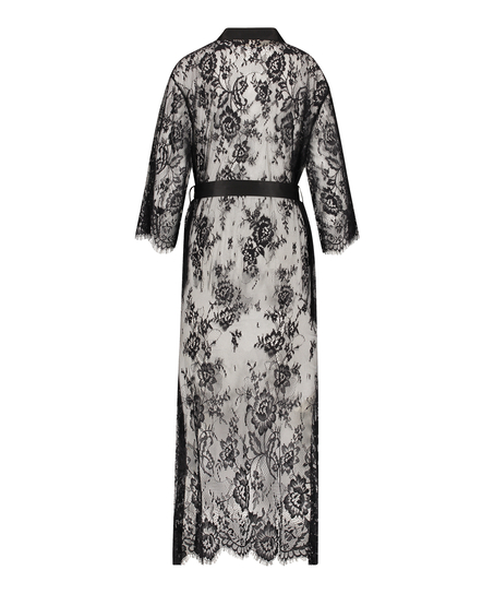 Kimono Allover Lace, Sort