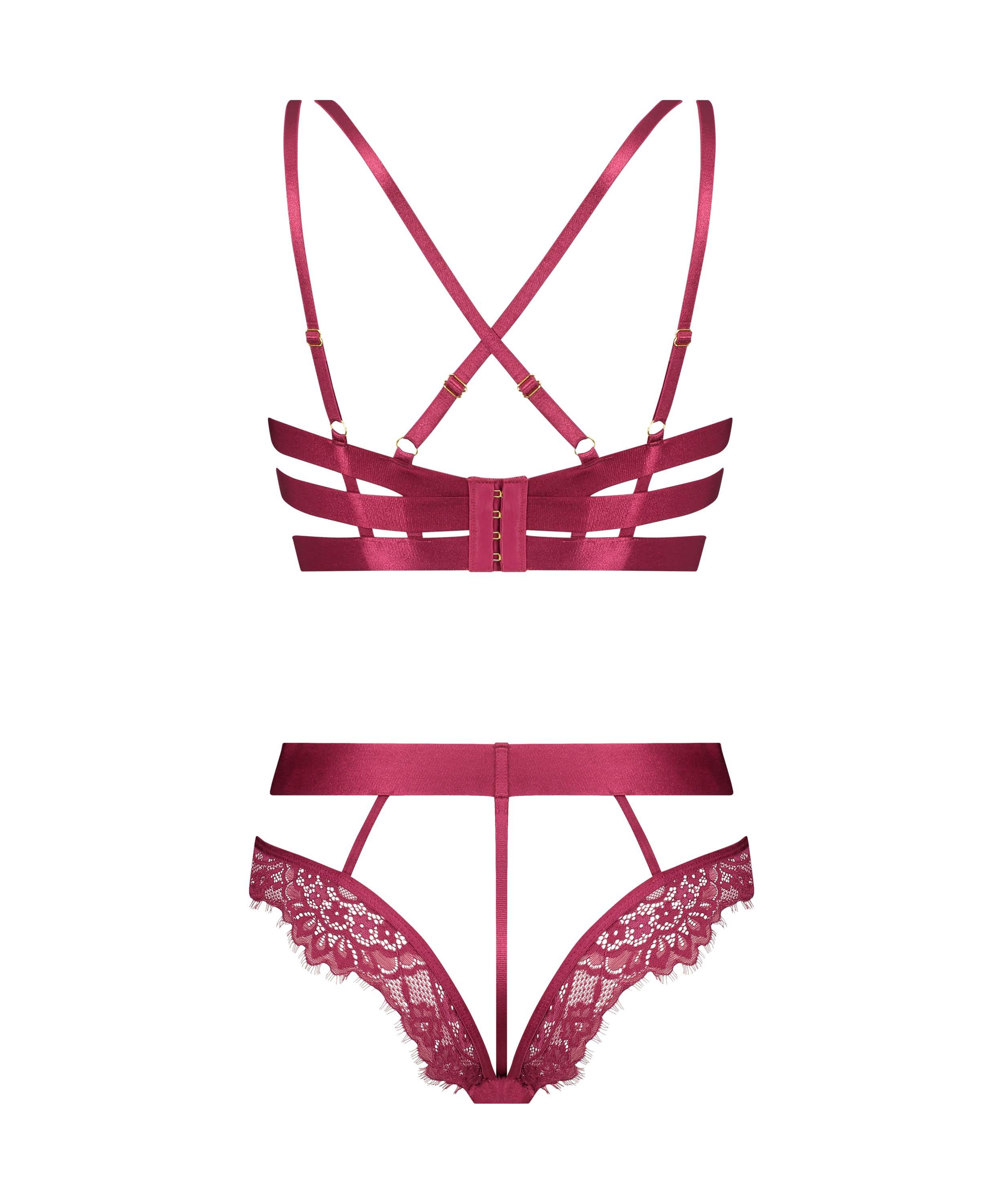 Private åbent skridt body Flora, Rød, main